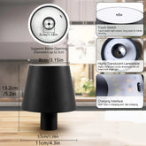 Cordless LED Touch Table Lamp – USB Rechargeable & Dimmable